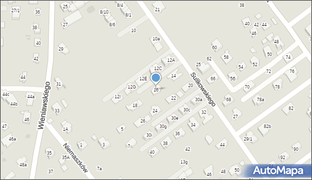 Rzeszów, Sulikowskiego Daniela, ks., 16, mapa Rzeszów