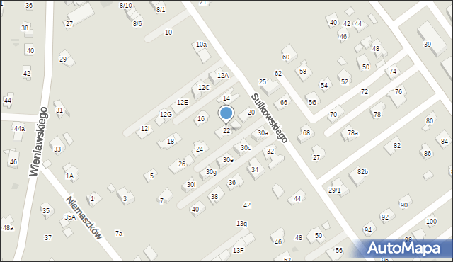 Rzeszów, Sulikowskiego Daniela, ks., 22, mapa Rzeszów