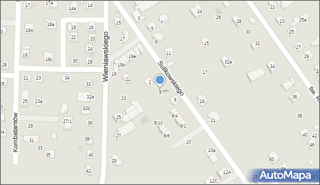 Rzeszów, Sulikowskiego Daniela, ks., 4, mapa Rzeszów