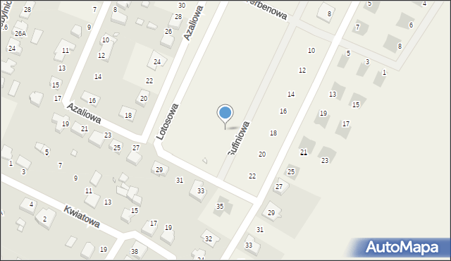 Sady, Sufiniowa, 10, mapa Sady