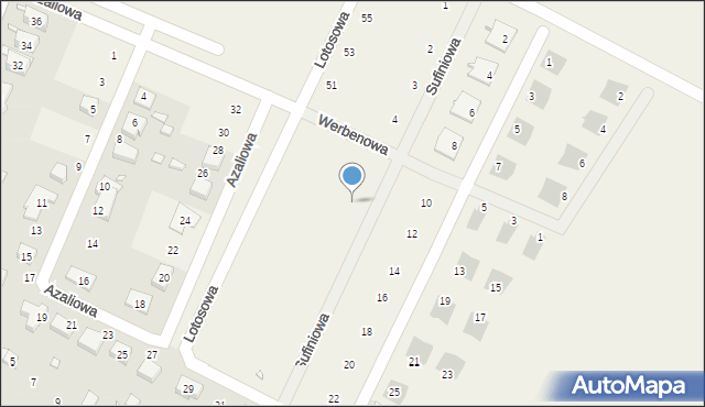 Sady, Sufiniowa, 6, mapa Sady