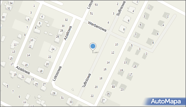 Sady, Sufiniowa, 7, mapa Sady