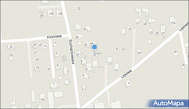 Sandomierz, Sucharzowska, 12, mapa Sandomierza
