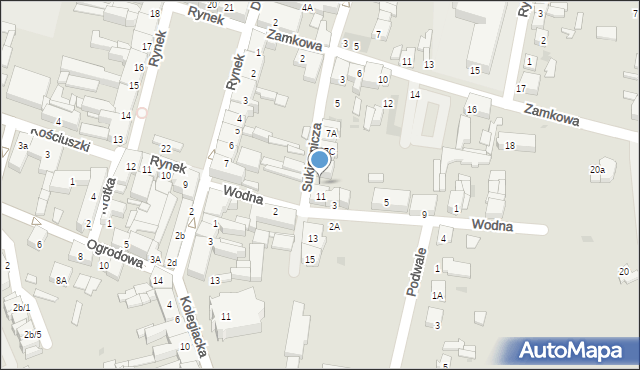 Sieradz, Sukiennicza, 9B, mapa Sieradz