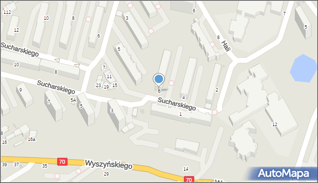 Skierniewice, Sucharskiego Henryka, mjr., 6, mapa Skierniewic