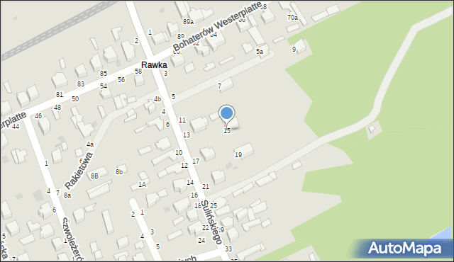 Skierniewice, Sulińskiego Romualda, ppłk. pil., 15, mapa Skierniewic