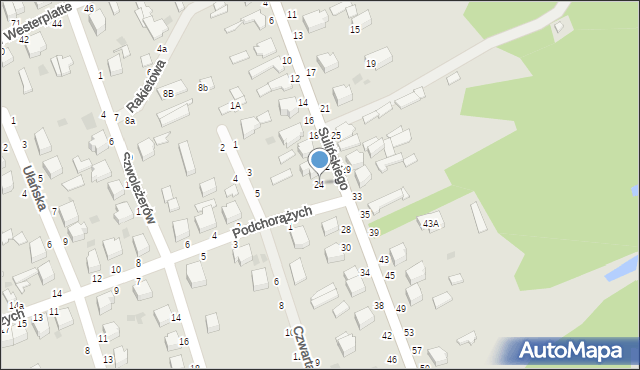 Skierniewice, Sulińskiego Romualda, ppłk. pil., 24, mapa Skierniewic