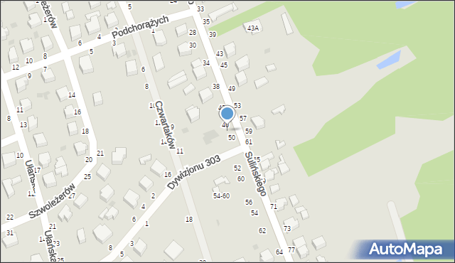 Skierniewice, Sulińskiego Romualda, ppłk. pil., 48, mapa Skierniewic