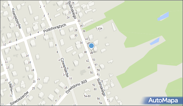 Skierniewice, Sulińskiego Romualda, ppłk. pil., 49, mapa Skierniewic