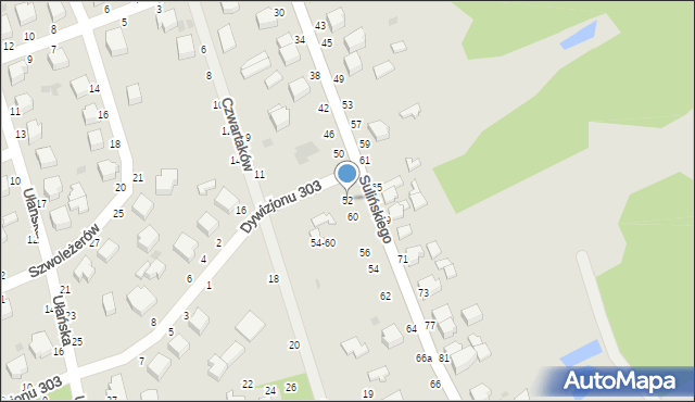 Skierniewice, Sulińskiego Romualda, ppłk. pil., 52, mapa Skierniewic