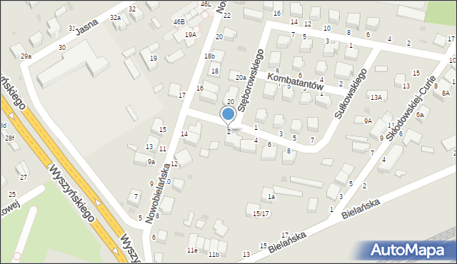 Skierniewice, Sułkowskiego Tadeusza, 2, mapa Skierniewic