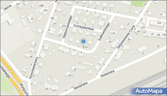 Skierniewice, Sułkowskiego Tadeusza, 5, mapa Skierniewic