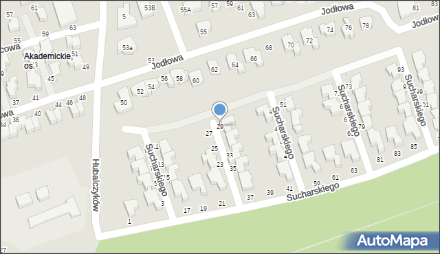 Słupsk, Sucharskiego Henryka, mjr., 29, mapa Słupska