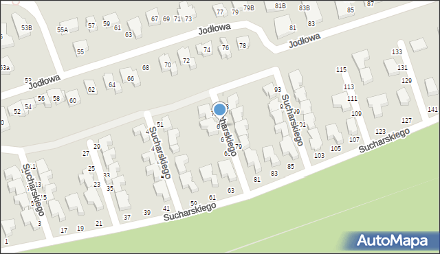 Słupsk, Sucharskiego Henryka, mjr., 69, mapa Słupska