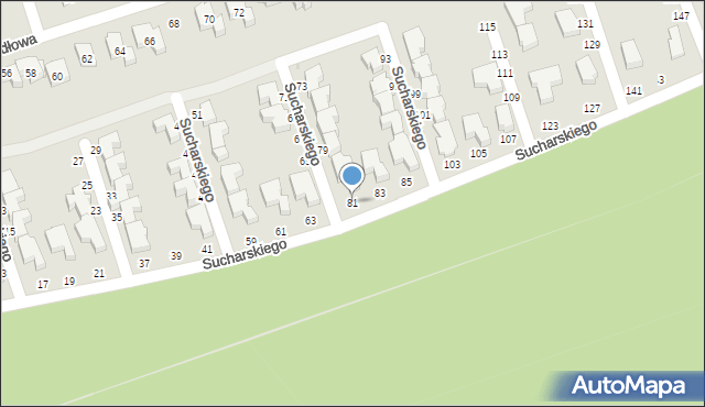 Słupsk, Sucharskiego Henryka, mjr., 81, mapa Słupska