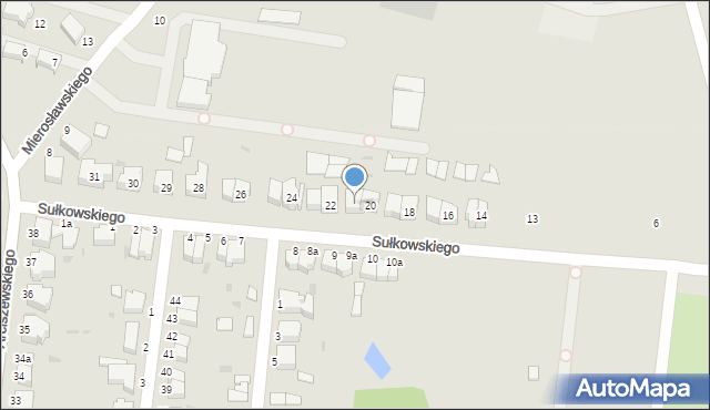 Słupsk, Sułkowskiego Józefa, 21, mapa Słupska