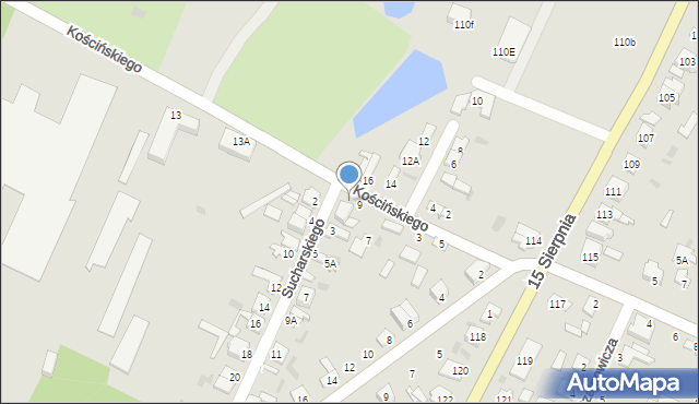 Sochaczew, Sucharskiego Henryka, mjr., 1, mapa Sochaczew