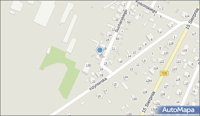 Sochaczew, Sucharskiego Henryka, mjr., 22, mapa Sochaczew