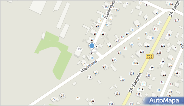 Sochaczew, Sucharskiego Henryka, mjr., 24, mapa Sochaczew