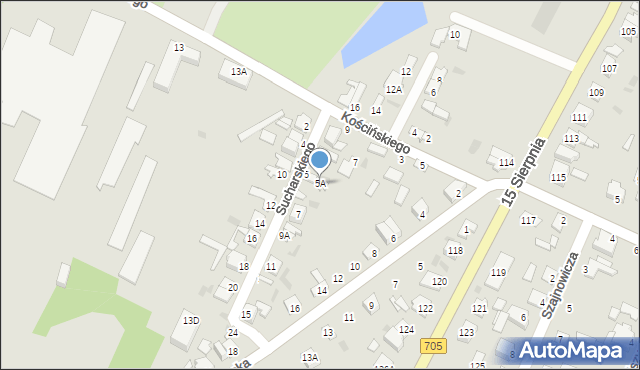 Sochaczew, Sucharskiego Henryka, mjr., 5A, mapa Sochaczew