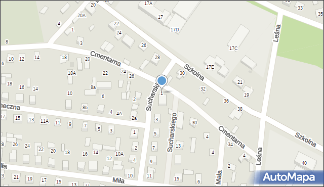 Sochocin, Sucharskiego Henryka, mjr., 1, mapa Sochocin