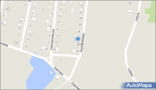 Sochocin, Sucharskiego Henryka, mjr., 32, mapa Sochocin