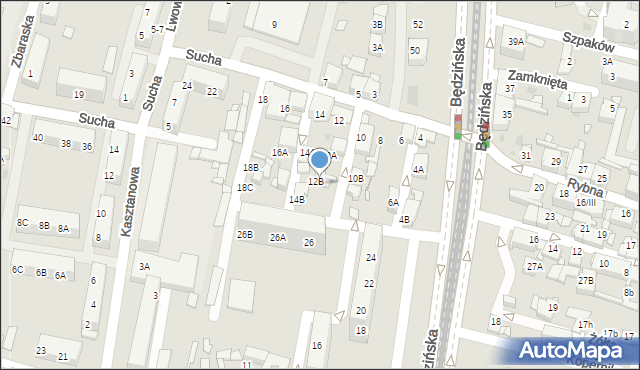 Sosnowiec, Sucha, 12C, mapa Sosnowca