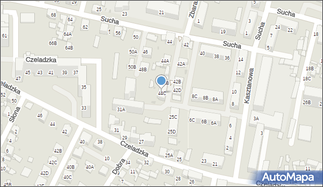 Sosnowiec, Sucha, 44C, mapa Sosnowca