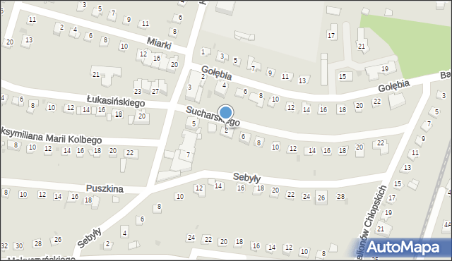 Sosnowiec, Sucharskiego Henryka, mjr., 2, mapa Sosnowca