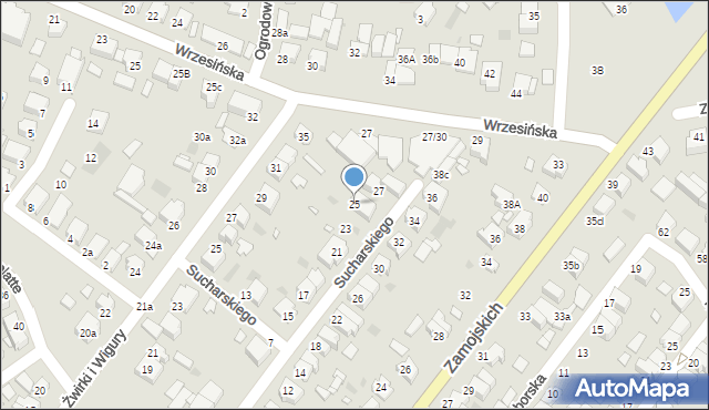 Środa Wielkopolska, Sucharskiego Henryka, mjr., 25, mapa Środa Wielkopolska