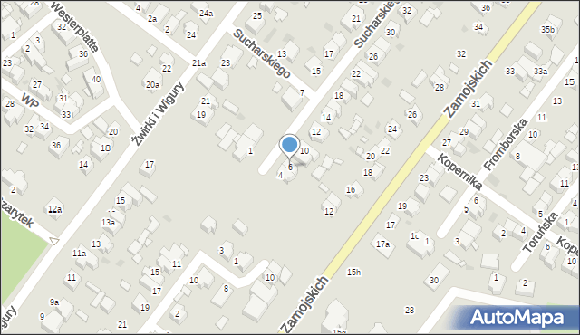 Środa Wielkopolska, Sucharskiego Henryka, mjr., 6, mapa Środa Wielkopolska