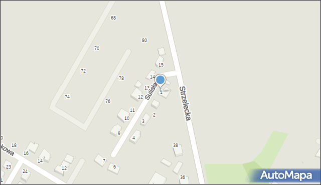 Środa Wielkopolska, Sulisława, 1, mapa Środa Wielkopolska