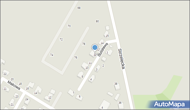 Środa Wielkopolska, Sulisława, 12, mapa Środa Wielkopolska