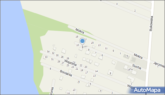 Strykowo, Sucha, 9, mapa Strykowo