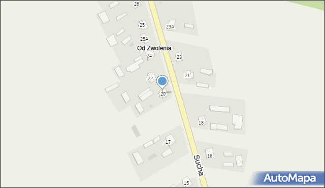 Sucha, Sucha, 20, mapa Sucha