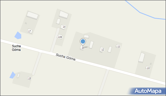 Sucha, Sucha Górna, 13, mapa Sucha