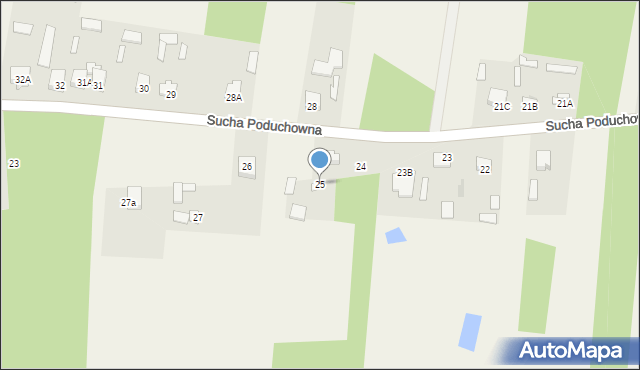 Sucha Poduchowna, Sucha Poduchowna, 25, mapa Sucha Poduchowna