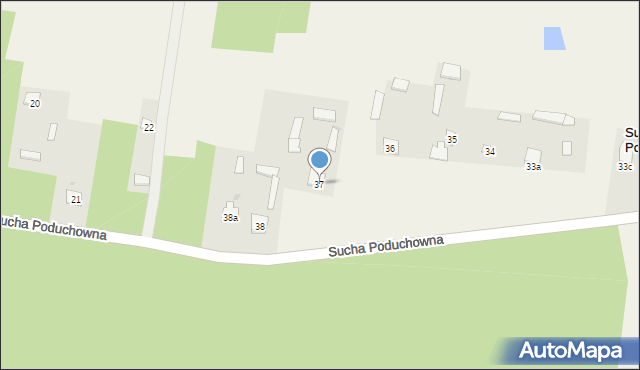 Sucha Poduchowna, Sucha Poduchowna, 37, mapa Sucha Poduchowna
