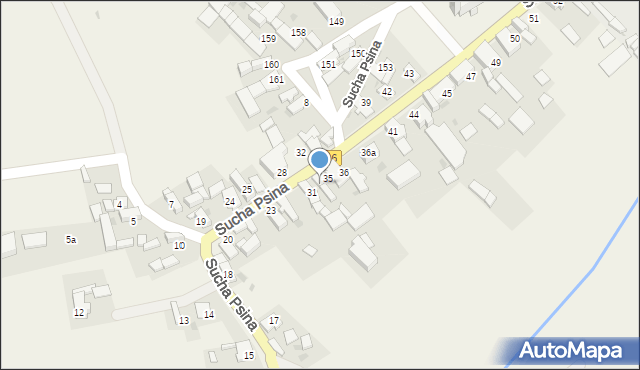 Sucha Psina, Sucha Psina, 33, mapa Sucha Psina