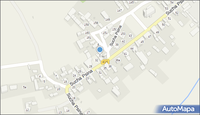Sucha Psina, Sucha Psina, 34, mapa Sucha Psina