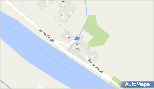 Sucha Struga, Sucha Struga, 14, mapa Sucha Struga