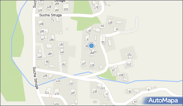Sucha Struga, Sucha Struga, 144, mapa Sucha Struga