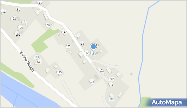 Sucha Struga, Sucha Struga, 181, mapa Sucha Struga