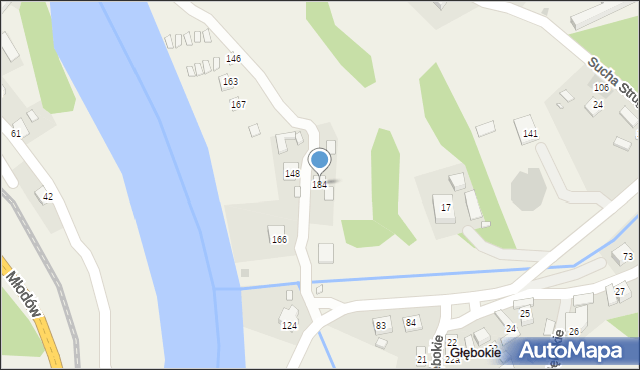 Sucha Struga, Sucha Struga, 184, mapa Sucha Struga