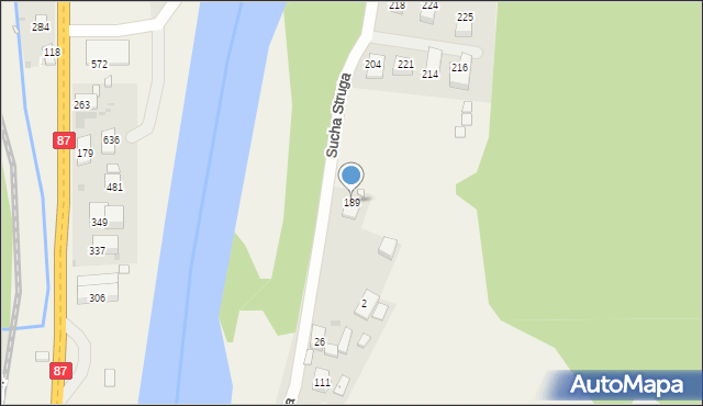 Sucha Struga, Sucha Struga, 189, mapa Sucha Struga