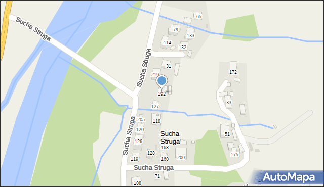 Sucha Struga, Sucha Struga, 192, mapa Sucha Struga
