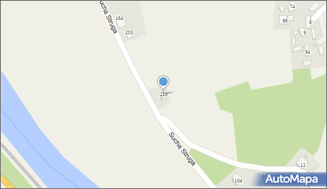 Sucha Struga, Sucha Struga, 226, mapa Sucha Struga