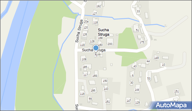 Sucha Struga, Sucha Struga, 71, mapa Sucha Struga