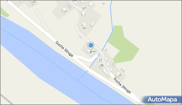 Sucha Struga, Sucha Struga, 87, mapa Sucha Struga