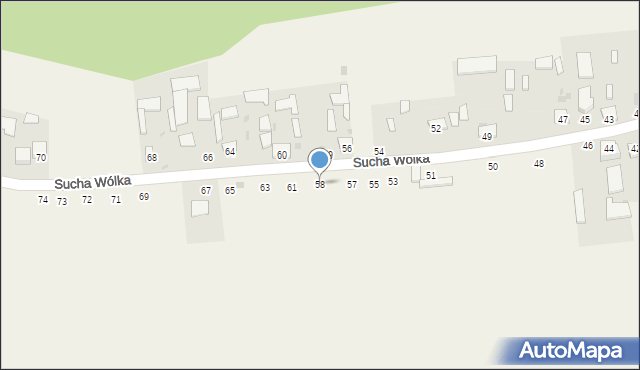 Sucha Wólka, Sucha Wólka, 58, mapa Sucha Wólka